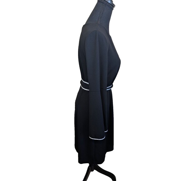 Adrianna Papell Mini Dress Black Long Sleeve Classic Casual Office US Size 6 - Picture 3 of 11
